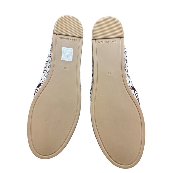 Tory Burch T Monogram Soft Croco Embossed Flatform Espadrille Shoe Sz 8.5  $298 - Picture 2 of 6